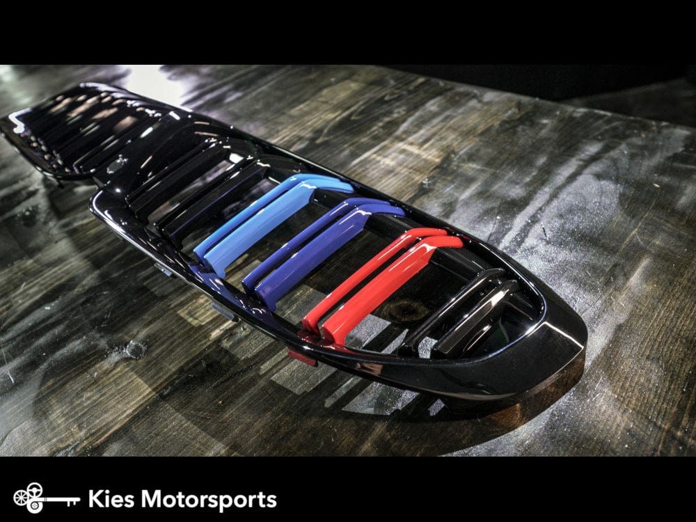Kies Motorsports — BMW G20 dual slat kidney grille, front angle showing aggressive styling, G20