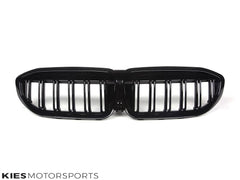 Kies-Motorsports Kies Motorsports 2019-2022 BMW G20 3 Series Dual Slat Kidney Grilles (Various Finishes) Gloss Black