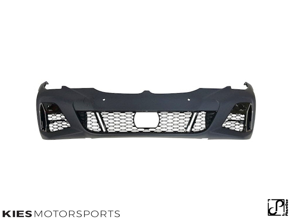 Kies Motorsports — side profile of 2019-2022 BMW G20 3 Series M340 /  M Sport Style Front Bumper Conversion (Pre-LCI Only) with 4 PDC