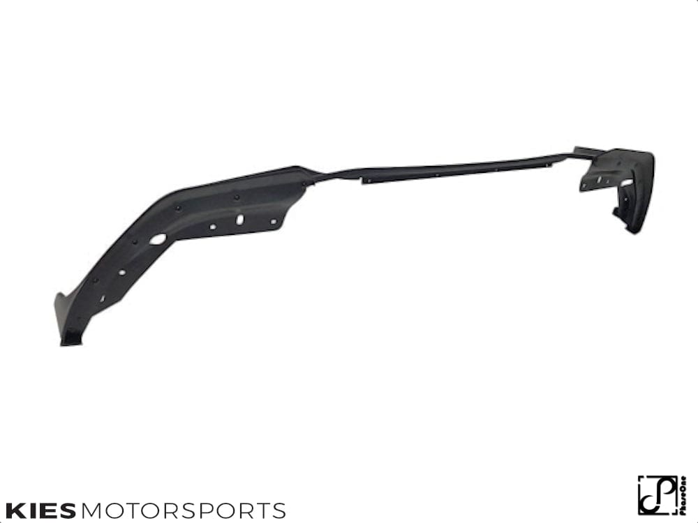 Kies Motorsports — BMW G20 front lip splitter, installed on vehicle, rear three-quarter view, G20