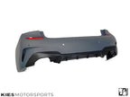 Kies Motorsports — BMW G20 rear diffuser, texture and weave close-up, G20 front lip