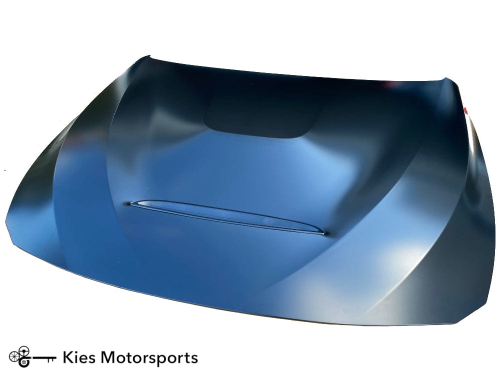 Kies Motorsports — front angle view of BMW 3 & 4 Series F30 / F31 / F32 / F33 / F36 Aluminum GTS Inspired Hood (Direct Replacement) Main image