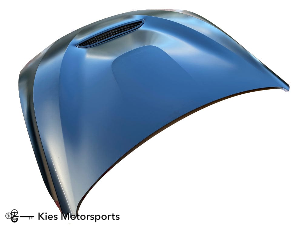 Kies Motorsports — rear angle view of BMW 3 & 4 Series F30 / F31 / F32 / F33 / F36 Aluminum GTS Inspired Hood (Direct Replacement)