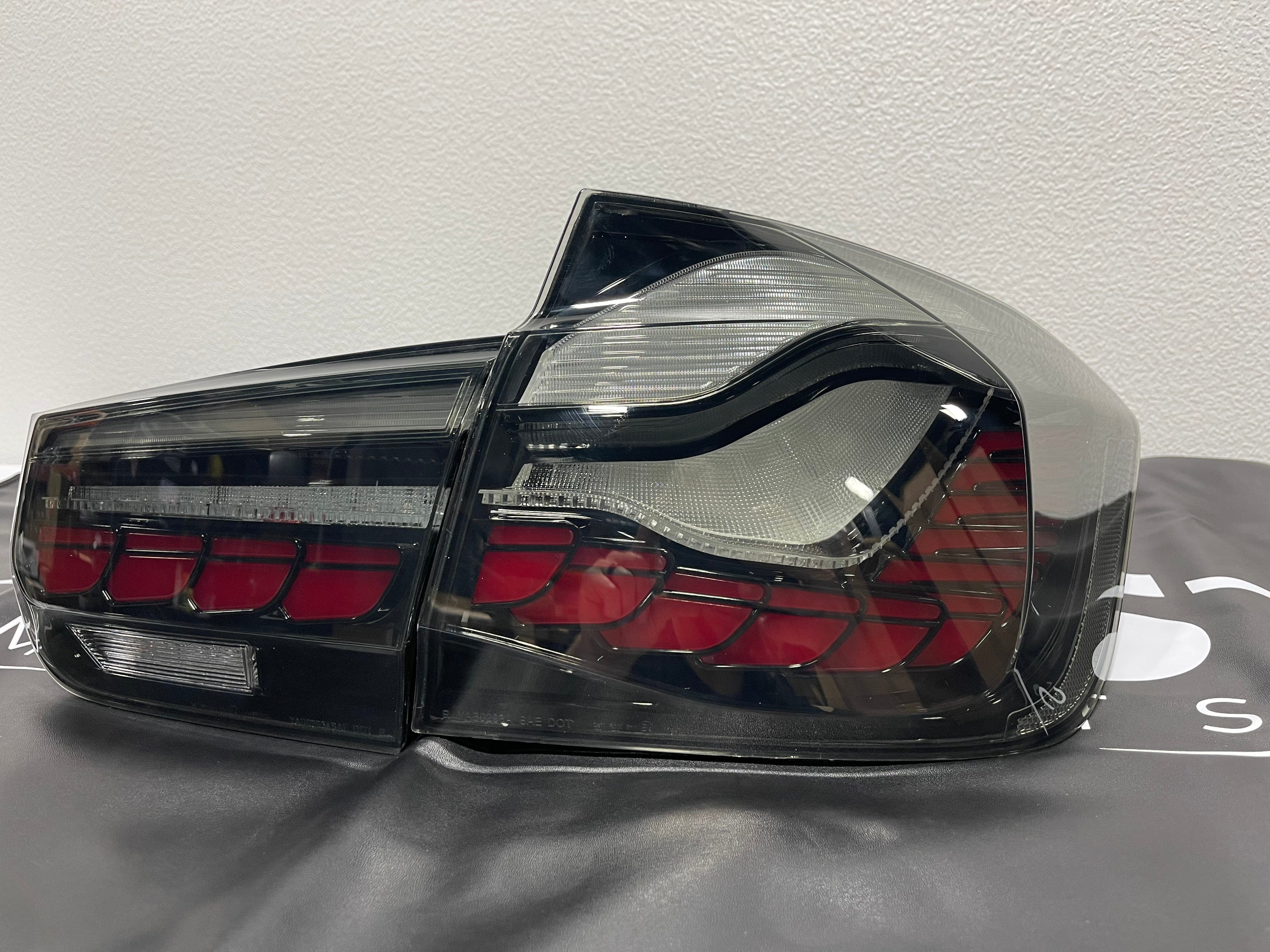 Kies-Motorsports Kies Motorsports BMW 3 Series (F30) & M3 (F80) GTS Style OLED Sequential Tail Lights SET (V2) BLACKLINE