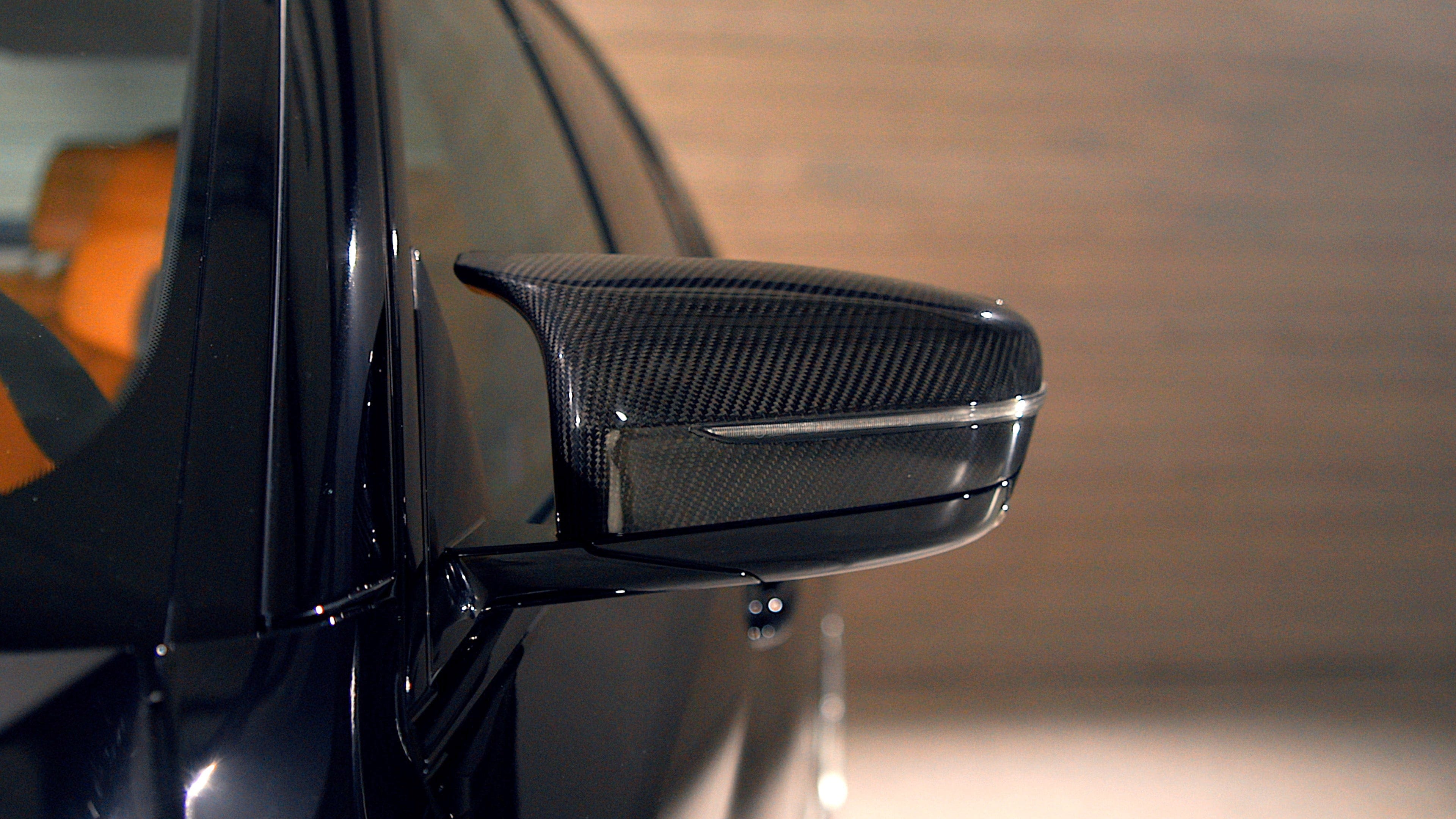 Kies Motorsports — detailed texture shot of BMW F90 M5 & M8 Carbon Fiber Mirror Cap Set