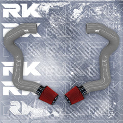 Kies-Motorsports Kies Motorsports BMW F90 M5 M8 / G30 2020+ M550i Front Mount Intakes Grey / Red Air Filter / M5/M8