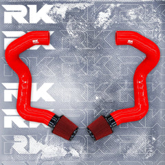 Kies-Motorsports Kies Motorsports BMW F90 M5 M8 / G30 2020+ M550i Front Mount Intakes Red / Red Air Filter / M5/M8