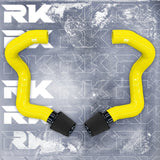 Kies-Motorsports Kies Motorsports BMW F90 M5 M8 / G30 2020+ M550i Front Mount Intakes Yellow / Black Air Filter / M5/M8
