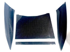 Kies Motorsports — BMW G20 carbon fiber interior trim overlay kit, installed on vehicle, rear three-quarter view, G20