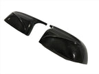 Kies Motorsports — BMW G01 G02 G05 G06 G07 dry carbon fiber mirror cover, close-up detail of finish and mounting points, G01 G02 G05 G06 G07