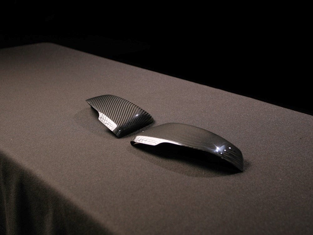 Kies Motorsports — packaging/product overview of Kies Supra Dry Carbon Fiber Veneer Mirror Covers