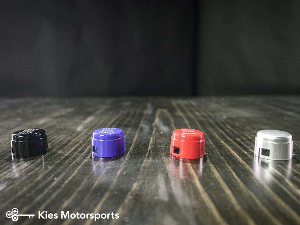 Kies Motorsports — BMW F15 F16 colored engine start/stop button, full product view on white background, F15 F16 fitment Main image