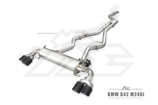 Kies-Motorsports Kies Motorsports FI Exhaust BMW G42 M240i | 3.0T B58 | 2022+ Front Pipe + Mid Pipe + Valvetronic Muffler (Retains OEM Valve Settings - No Remote)