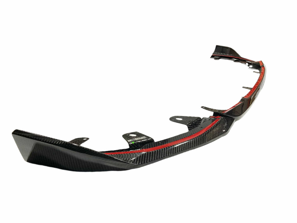 Kies Motorsports — front angle view of Kies Carbon BMW G42 M240i Dry Carbon Fiber Front Lip