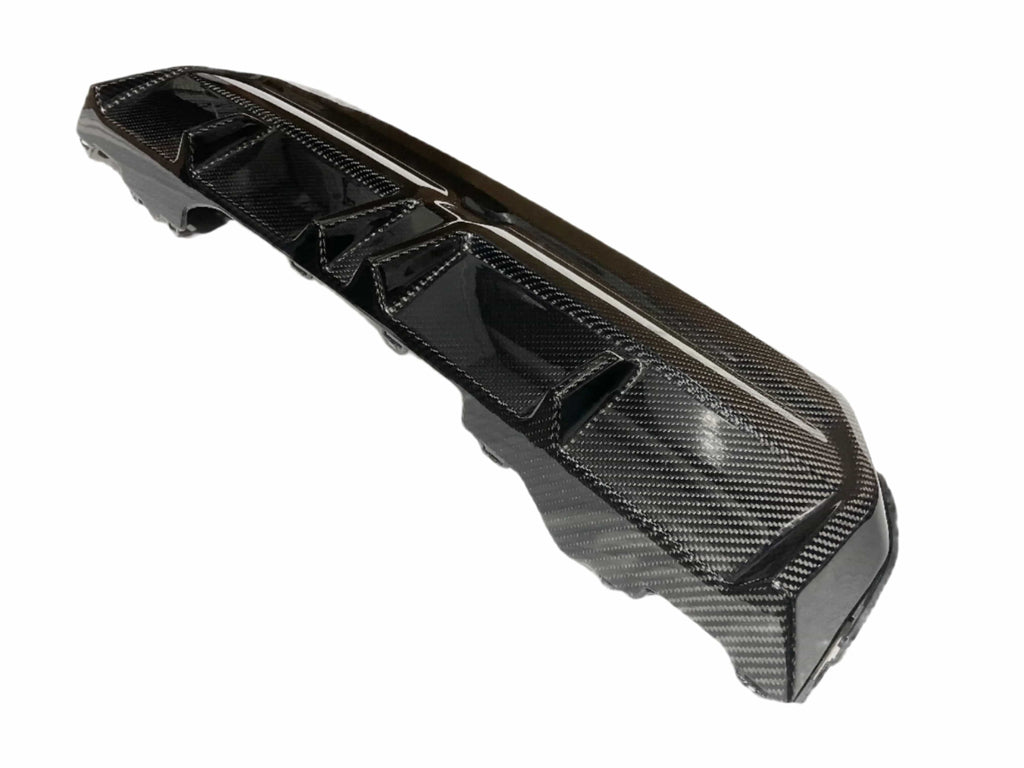 Kies Motorsports — rear angle view of Kies BMW G42 M240i Dry Carbon Fiber Modern Performance Style Rear Diffuser