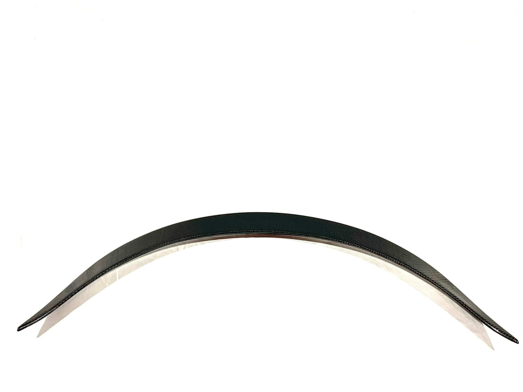 Kies Motorsports — Kies Carbon A90/A91 Supra Aimgain-inspired trunk lip in dry carbon fiber on white background