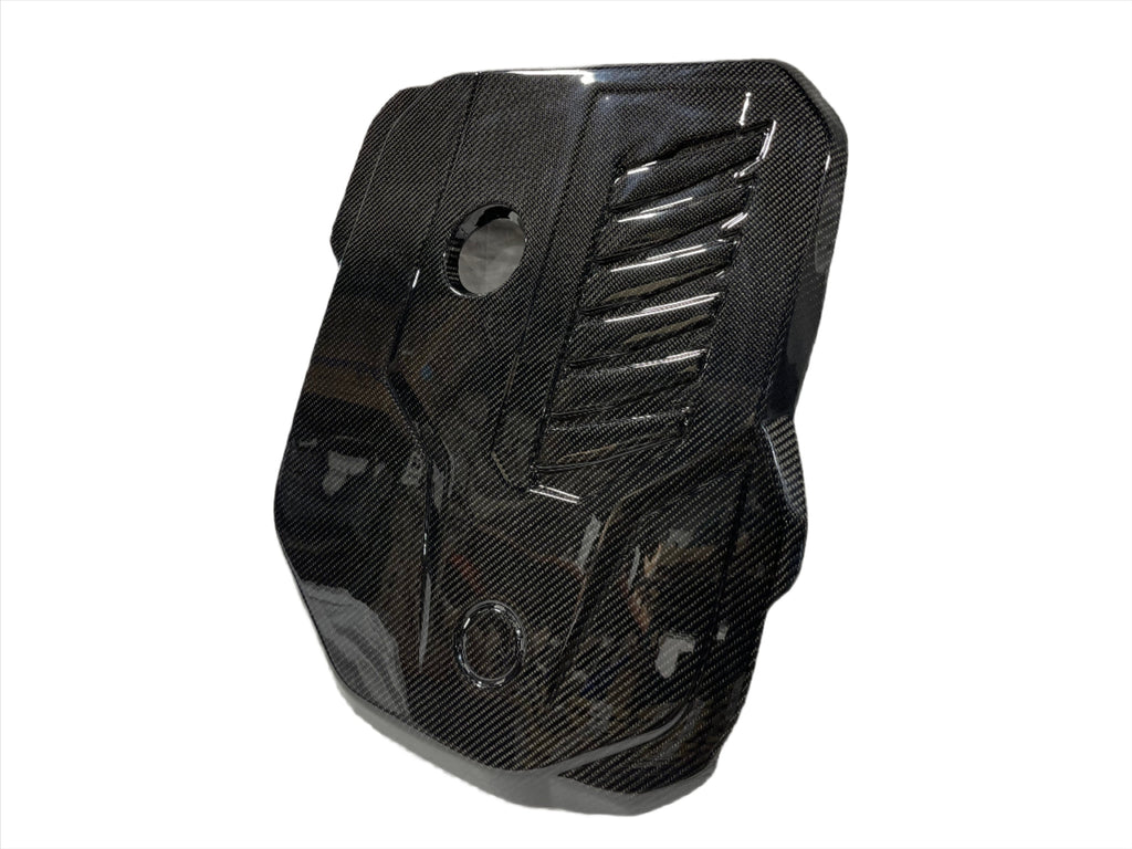 Kies Motorsports — rear angle view of Kies Carbon B58 Dry Carbon Fiber Engine Cover
