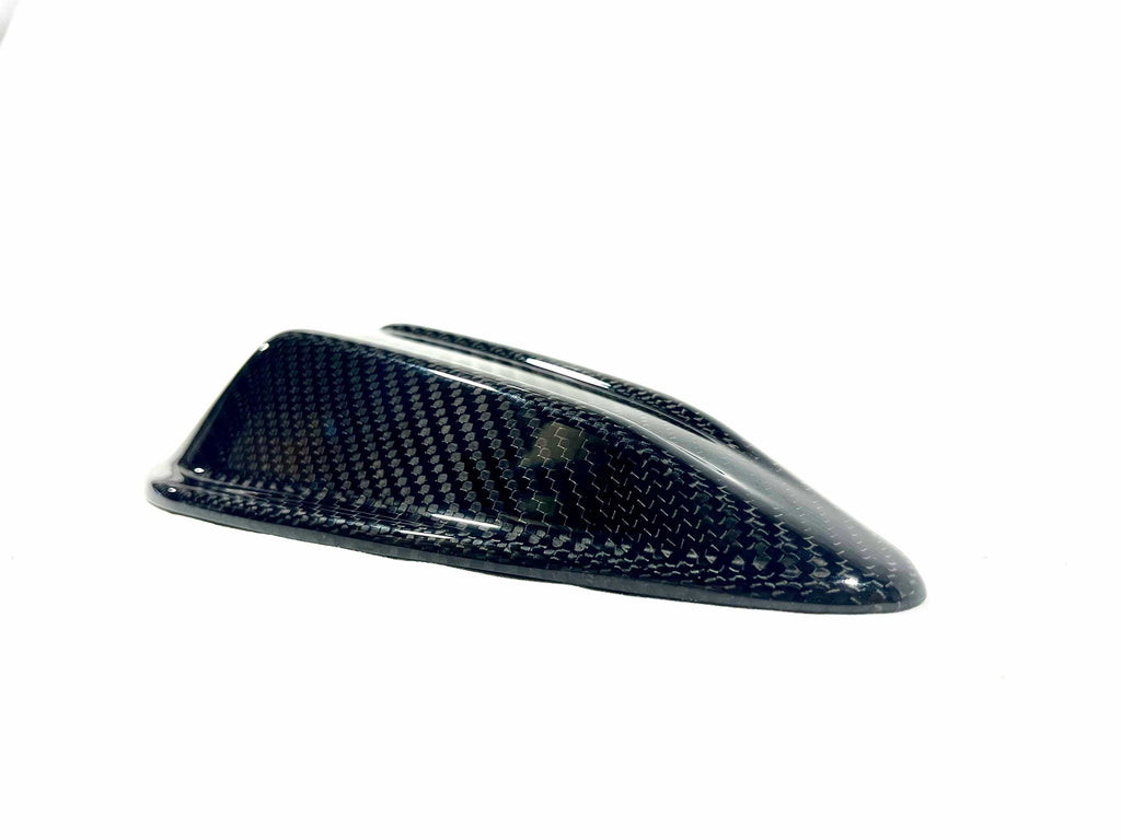 Kies Motorsports — Kies Carbon G Series shark fin overlay in retail packaging with 2x2 twill branding