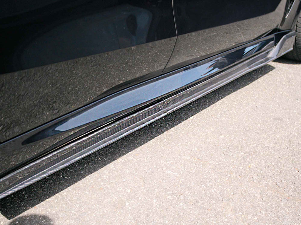 Kies Motorsports — rear angle view of Kies Carbon F95 X5M Dry Carbon Fiber Side Skirt