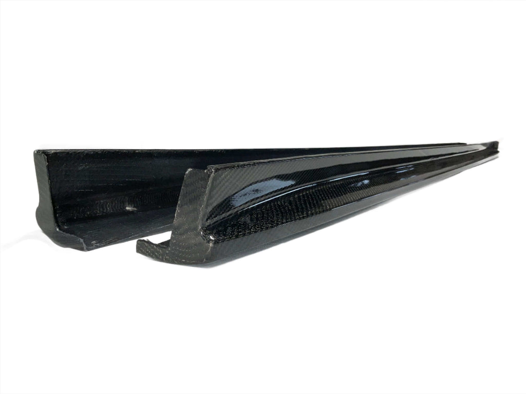 Kies Motorsports — installed on-vehicle shot of Kies Carbon F97/F98 X3M/X4M 2019-2021 M Style Dry Carbon Fiber Side Skirts (Pre-LCI)