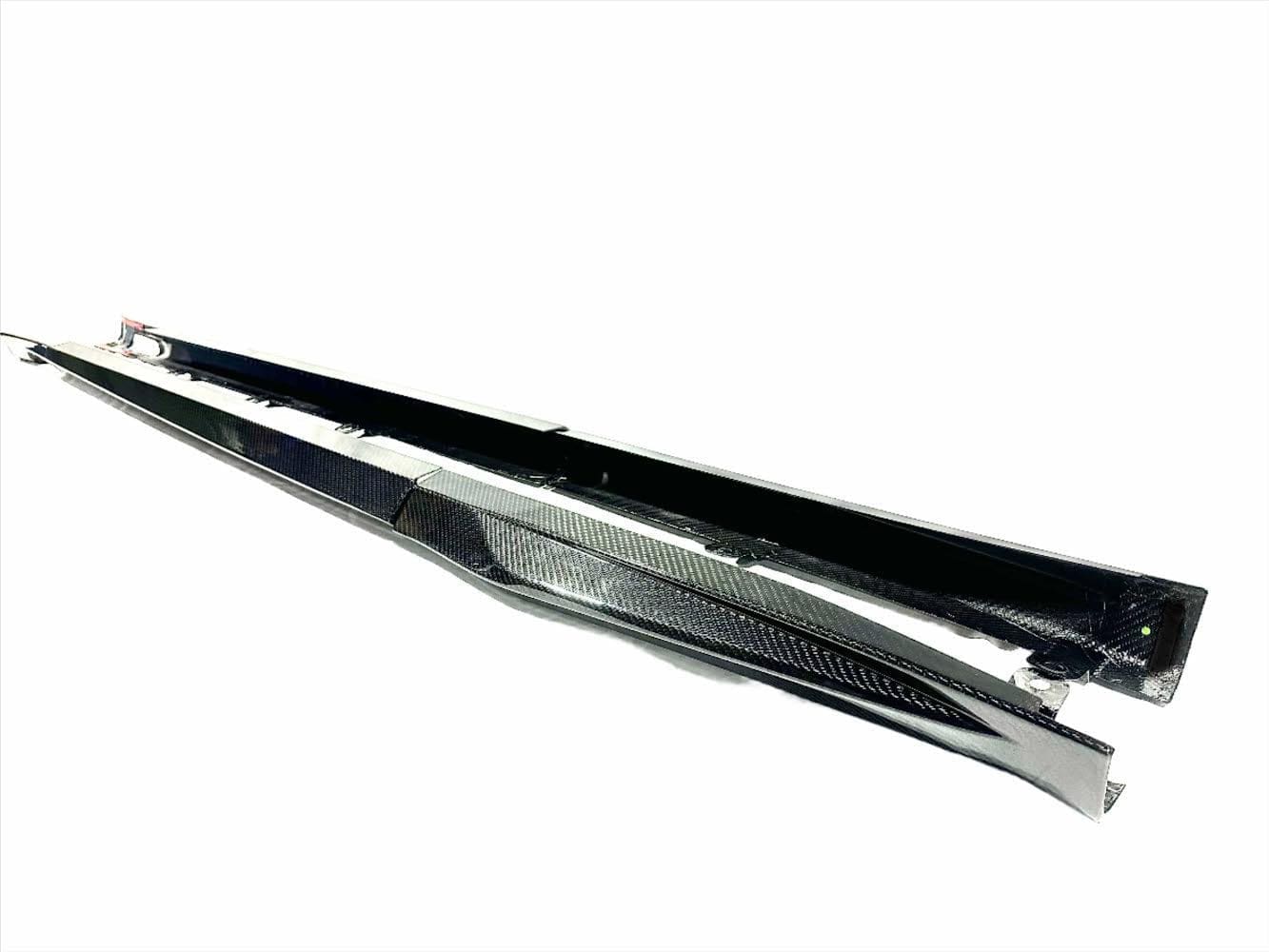 Kies Motorsports — close-up detail of Kies Carbon F97 X3M Dry Carbon Fiber S-Style Side Skirt Extensions