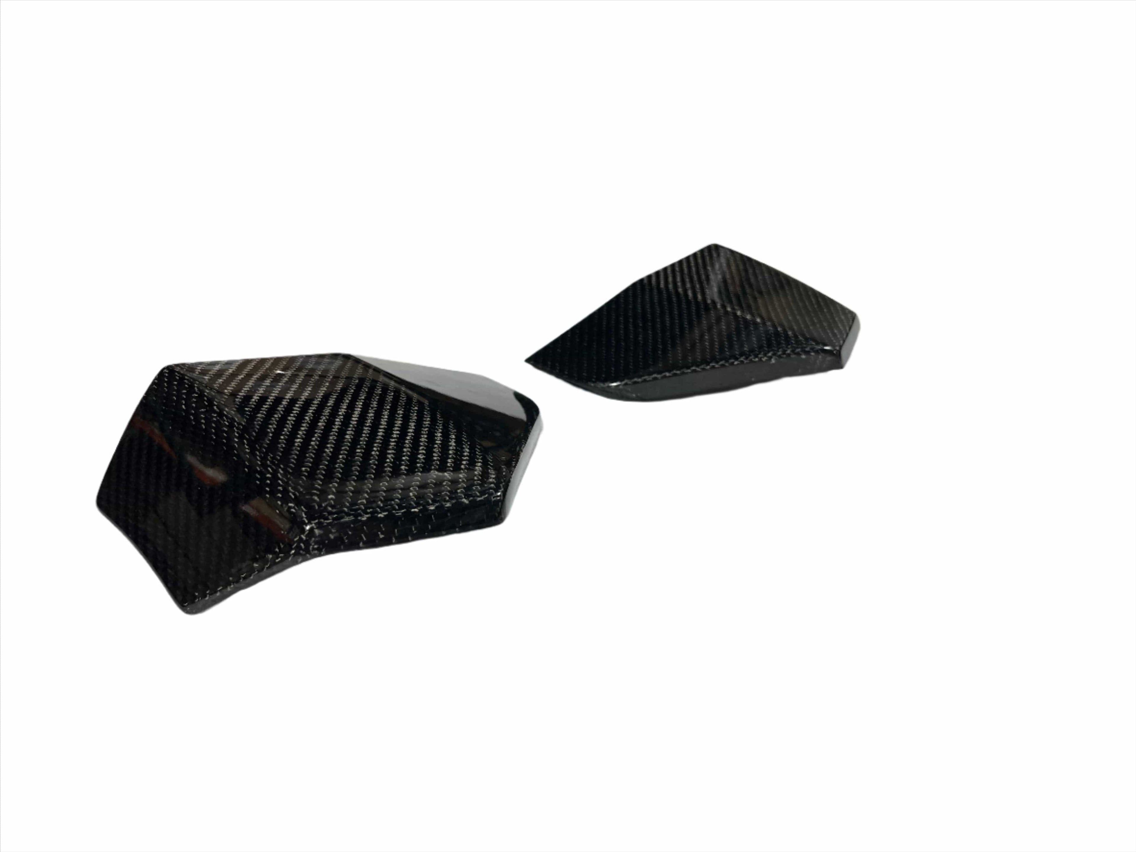 Kies Motorsports — Kies Carbon G01 front splitters underside with mounting hardware and pre-drilled holes