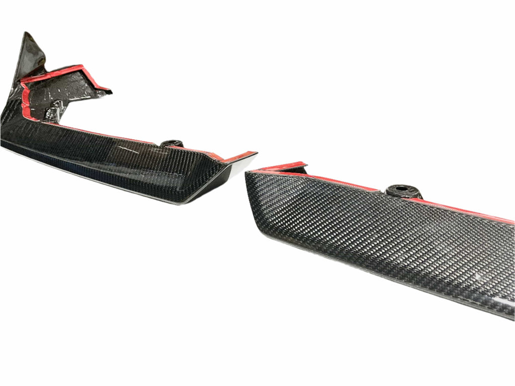 Kies Motorsports — installed on-vehicle shot of Kies Carbon Fiber G90 M5 2-Piece Front Lip