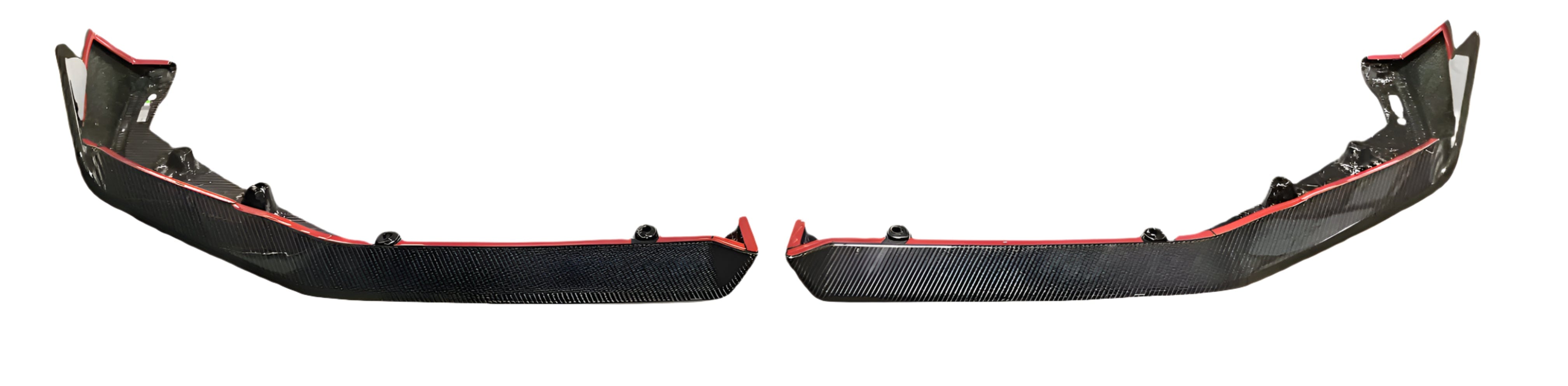 Kies Motorsports — front angle view of Kies Carbon Fiber G90 M5 2-Piece Front Lip Main image
