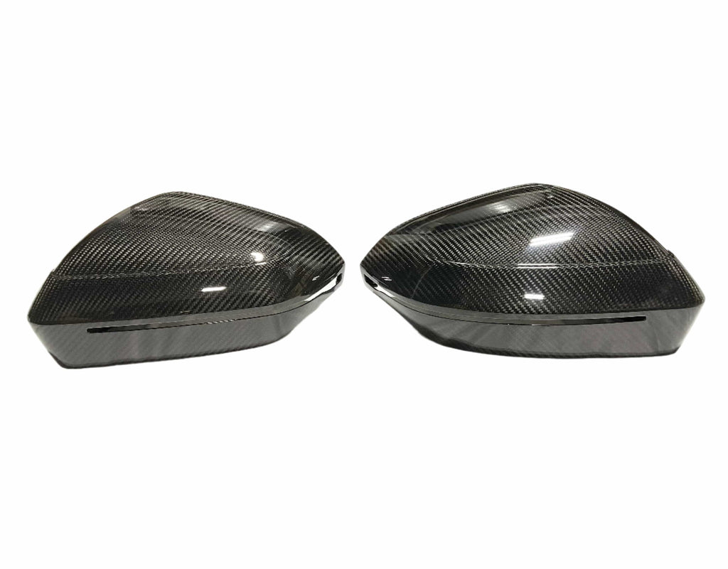 Kies Motorsports — installed on-vehicle shot of Kies Carbon Fiber Mirror Caps for BMW G90 M5