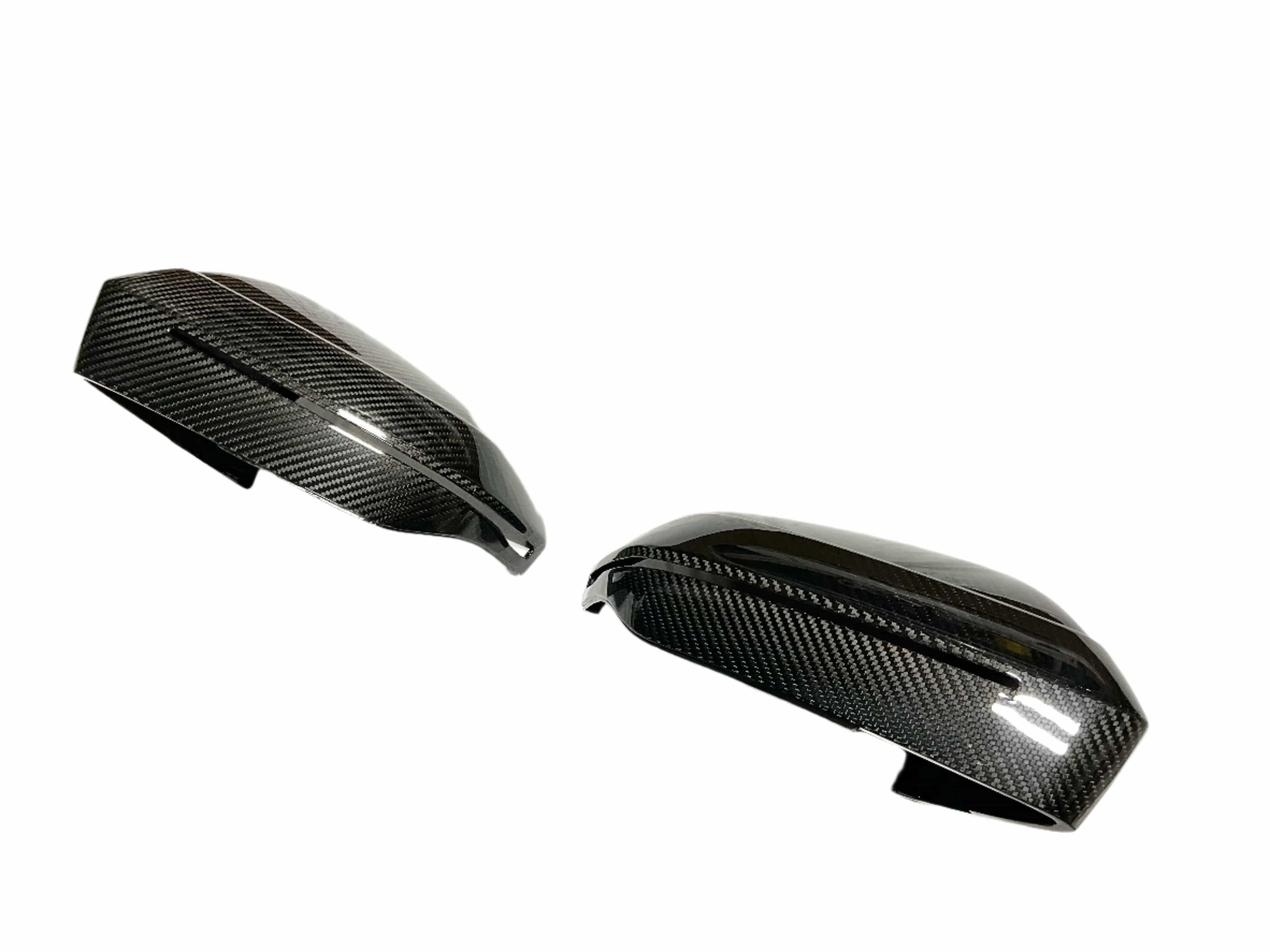 Kies Motorsports — close-up detail of Kies Carbon Fiber Mirror Caps for BMW G90 M5
