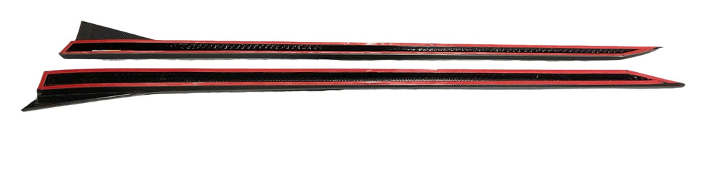 Kies Motorsports — installed on-vehicle shot of Kies Carbon Fiber Side Skirt Extensions for BMW G90 M5