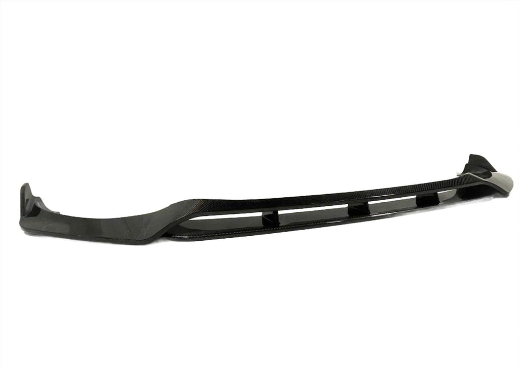Kies Motorsports — Kies Carbon X3 M40i lip close-up showing carbon fiber weave and clear coat