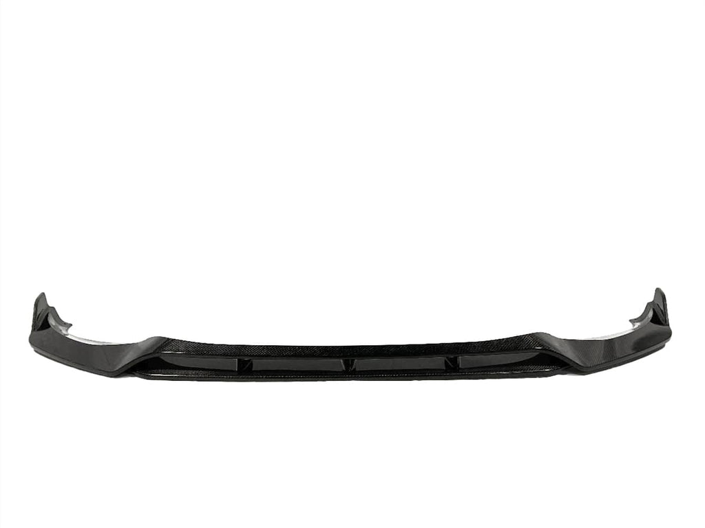 Kies Motorsports — Kies Carbon G01 X3 lip underside showing mounting points and pre-drilled hardware holes