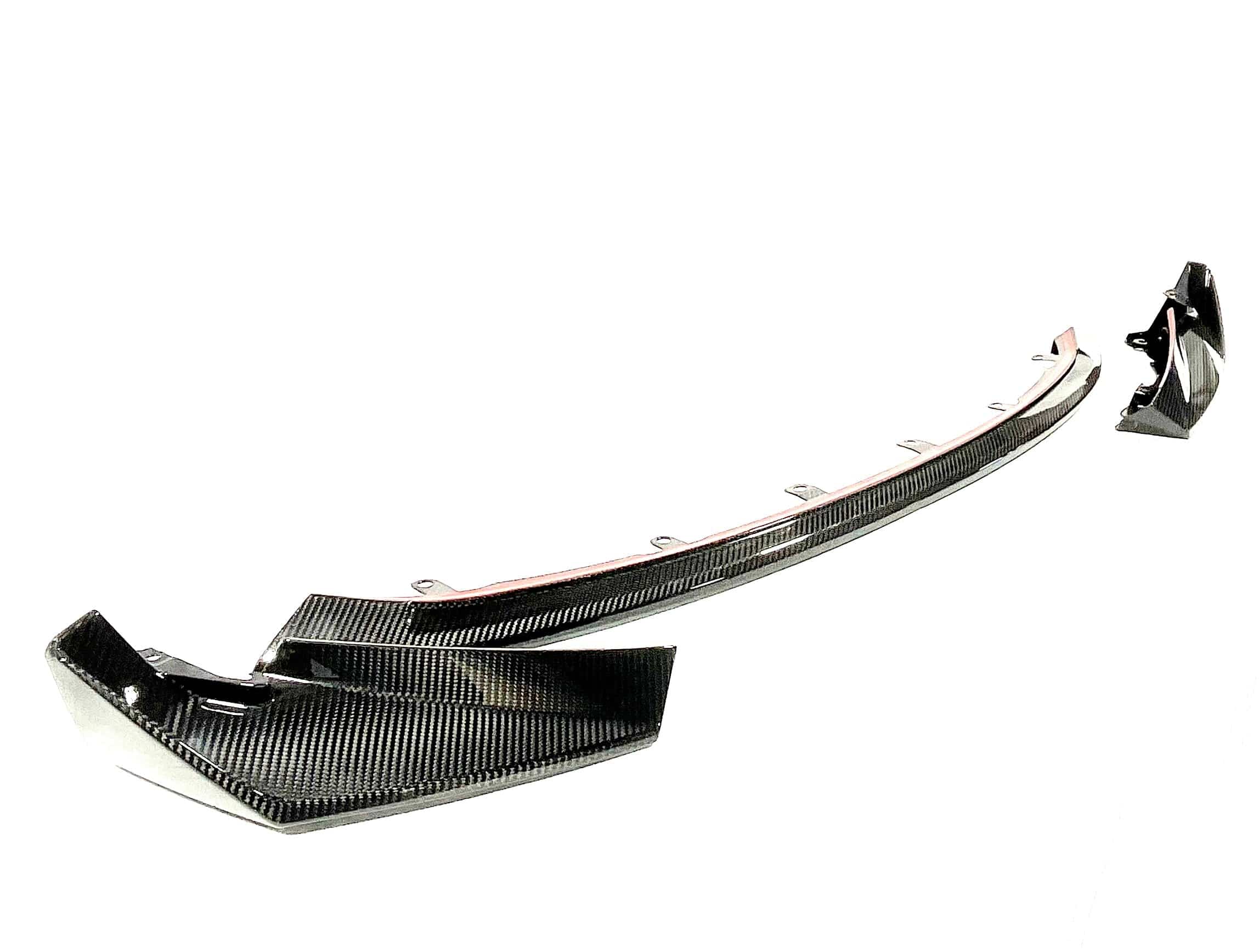 Kies Motorsports — installed on-vehicle shot of Kies Carbon G80/G82 M3/M4 Dry Carbon Fiber Competition Inspired Front Lip