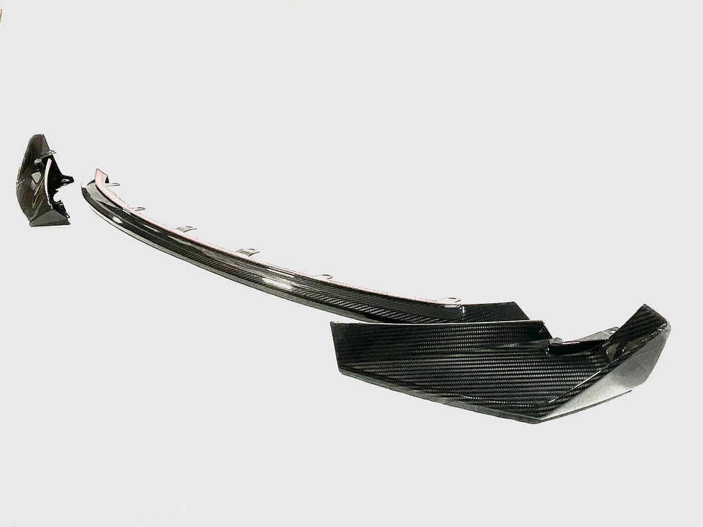 Kies Motorsports — close-up detail of Kies Carbon G80/G82 M3/M4 Dry Carbon Fiber Competition Inspired Front Lip