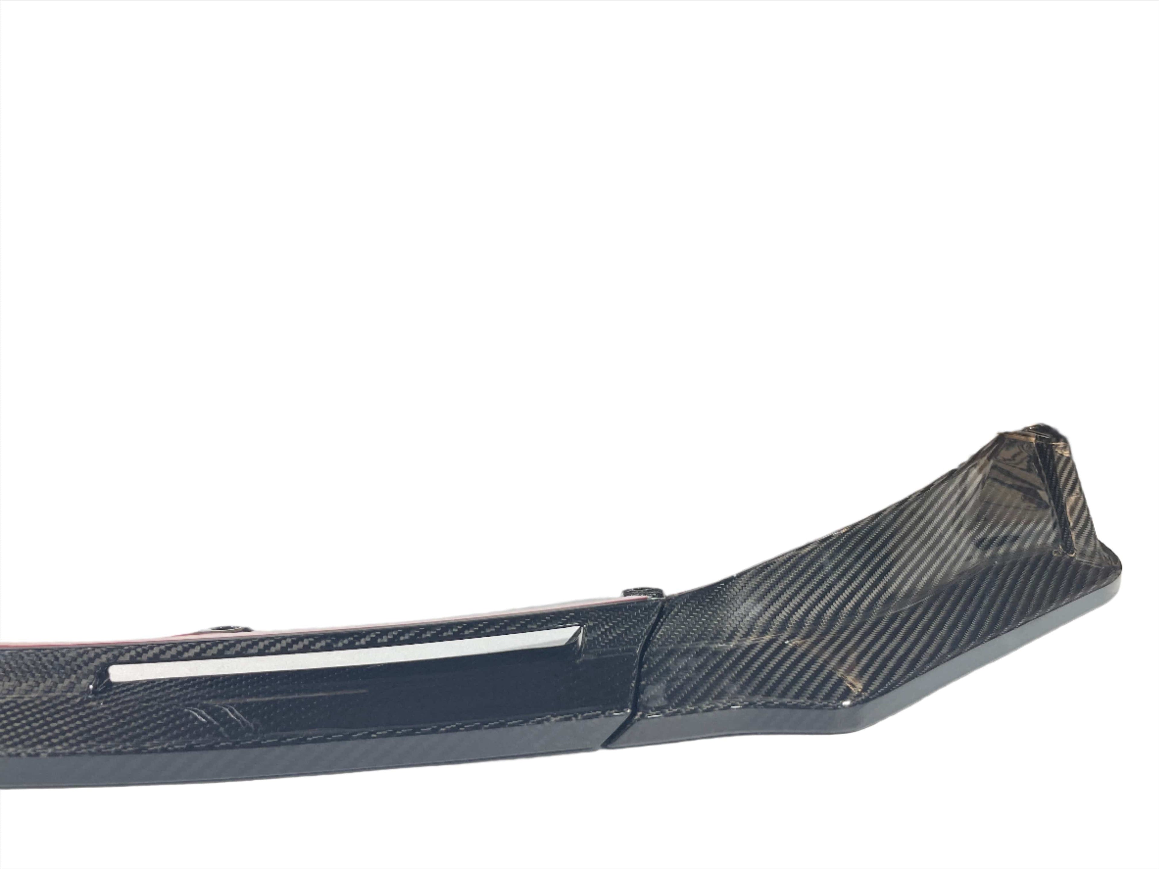 Kies Motorsports — close-up detail of Kies Carbon G80/82 M3/M4 Dry Carbon Fiber V-Style Front Lip