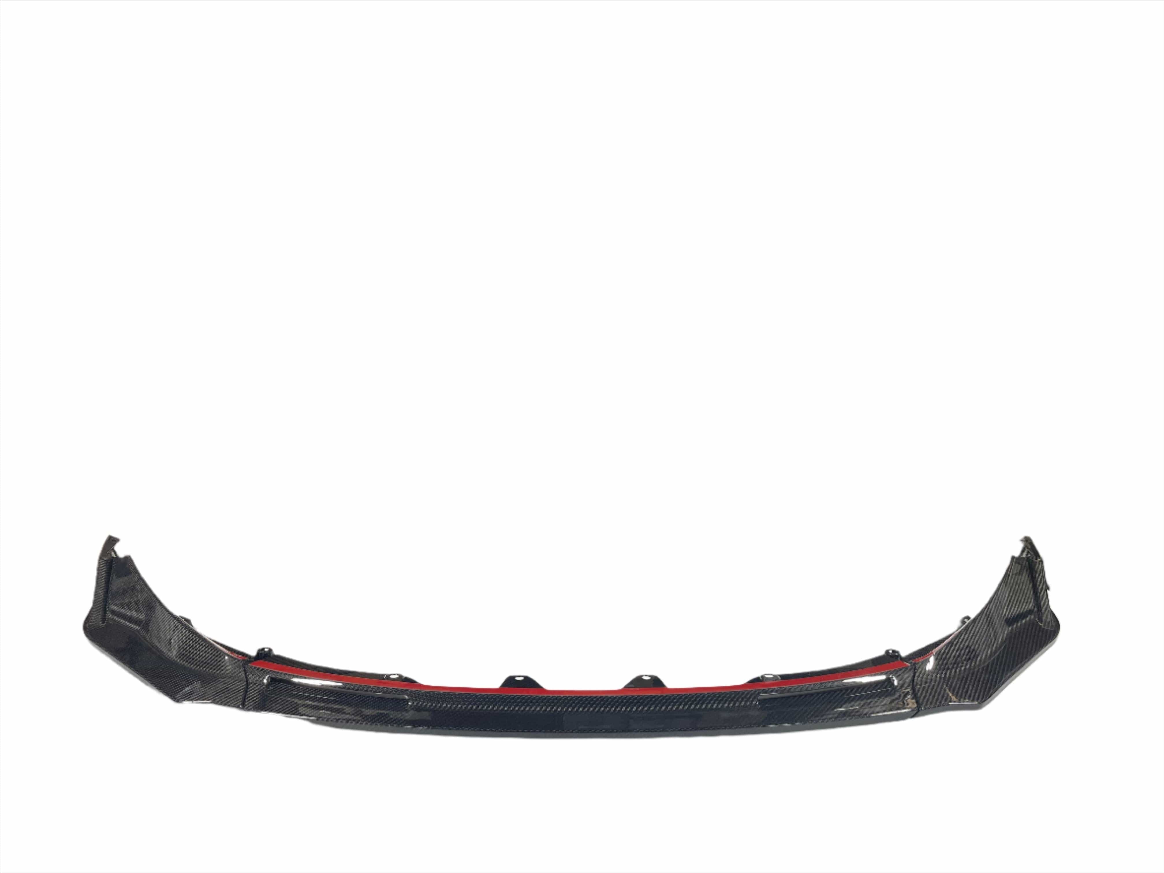 Kies Motorsports — front angle view of Kies Carbon G80/82 M3/M4 Dry Carbon Fiber V-Style Front Lip Main image