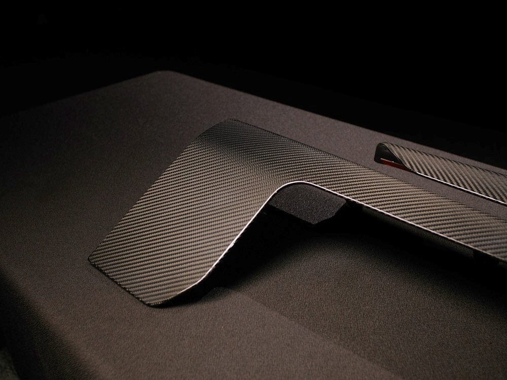 Kies Motorsports — front close-up of Kies Carbon G87 M2 Dry Carbon Fiber Modern Performance Side Skirt with Wing