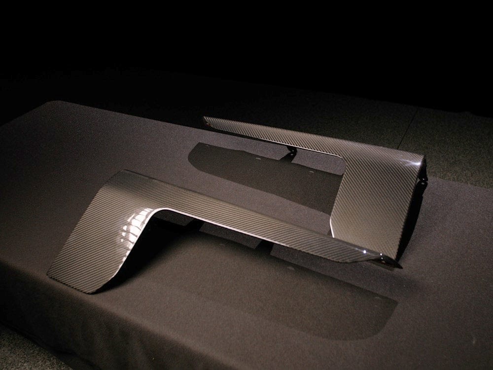 Kies Motorsports — front angle view of Kies Carbon G87 M2 Dry Carbon Fiber Modern Performance Side Skirt with Wing Main image