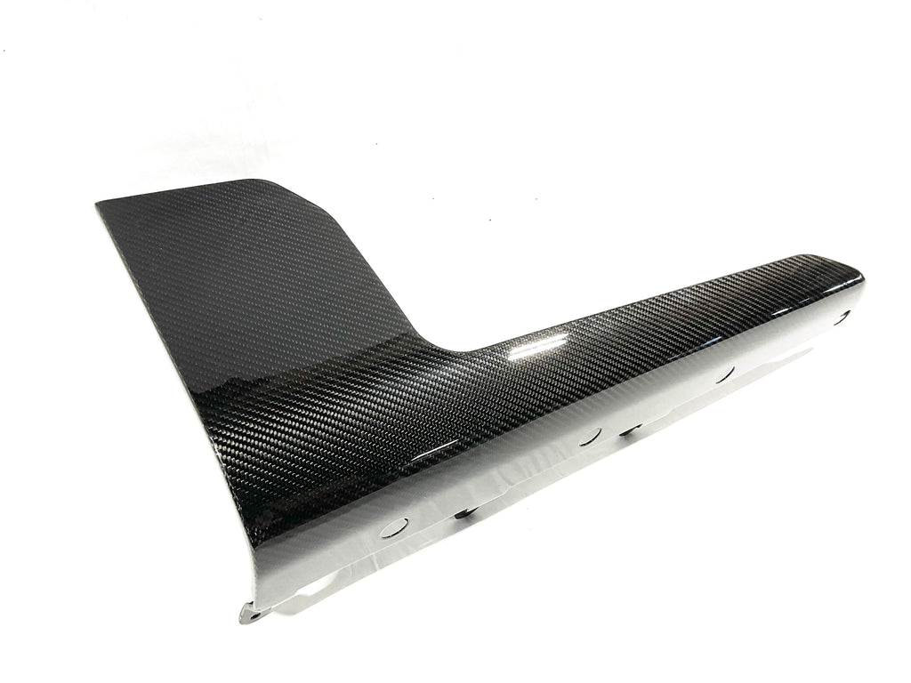 Kies Motorsports — detailed texture shot of Kies Carbon G87 M2 Dry Carbon Fiber Modern Performance Side Skirt with Wing