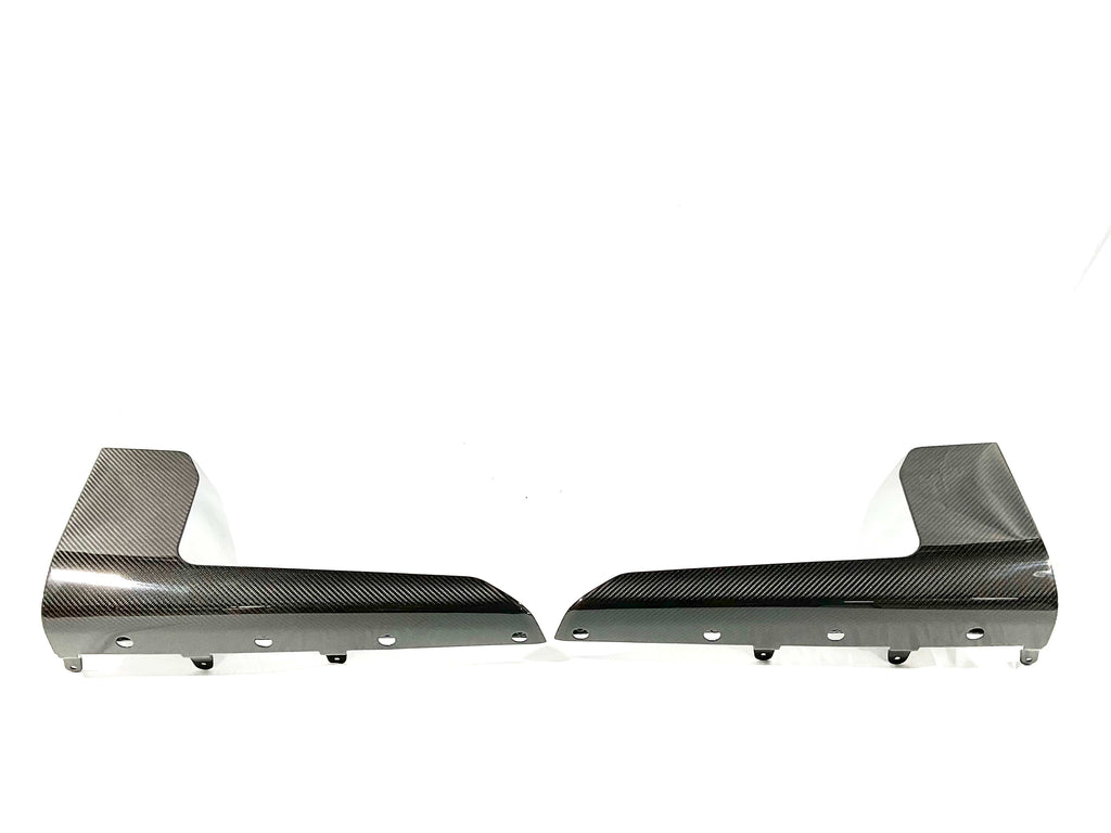 Kies Motorsports — rear angle view of Kies Carbon G87 M2 Dry Carbon Fiber Modern Performance Side Skirt with Wing