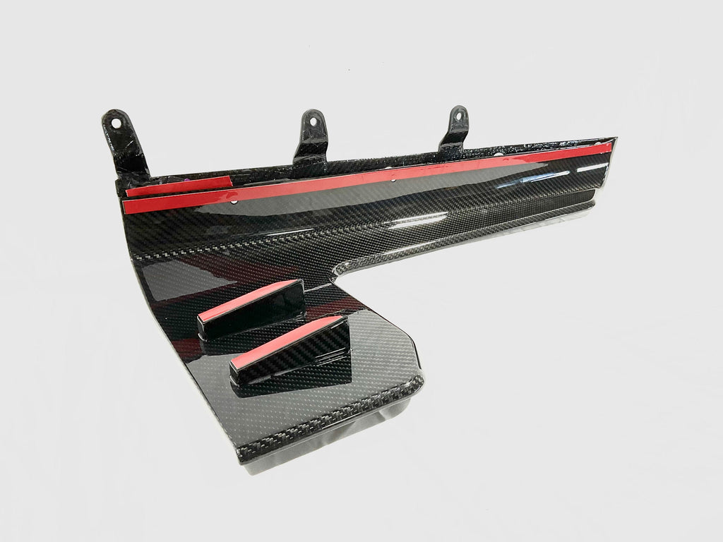 Kies Motorsports — side profile of Kies Carbon G87 M2 Dry Carbon Fiber Modern Performance Side Skirt with Wing
