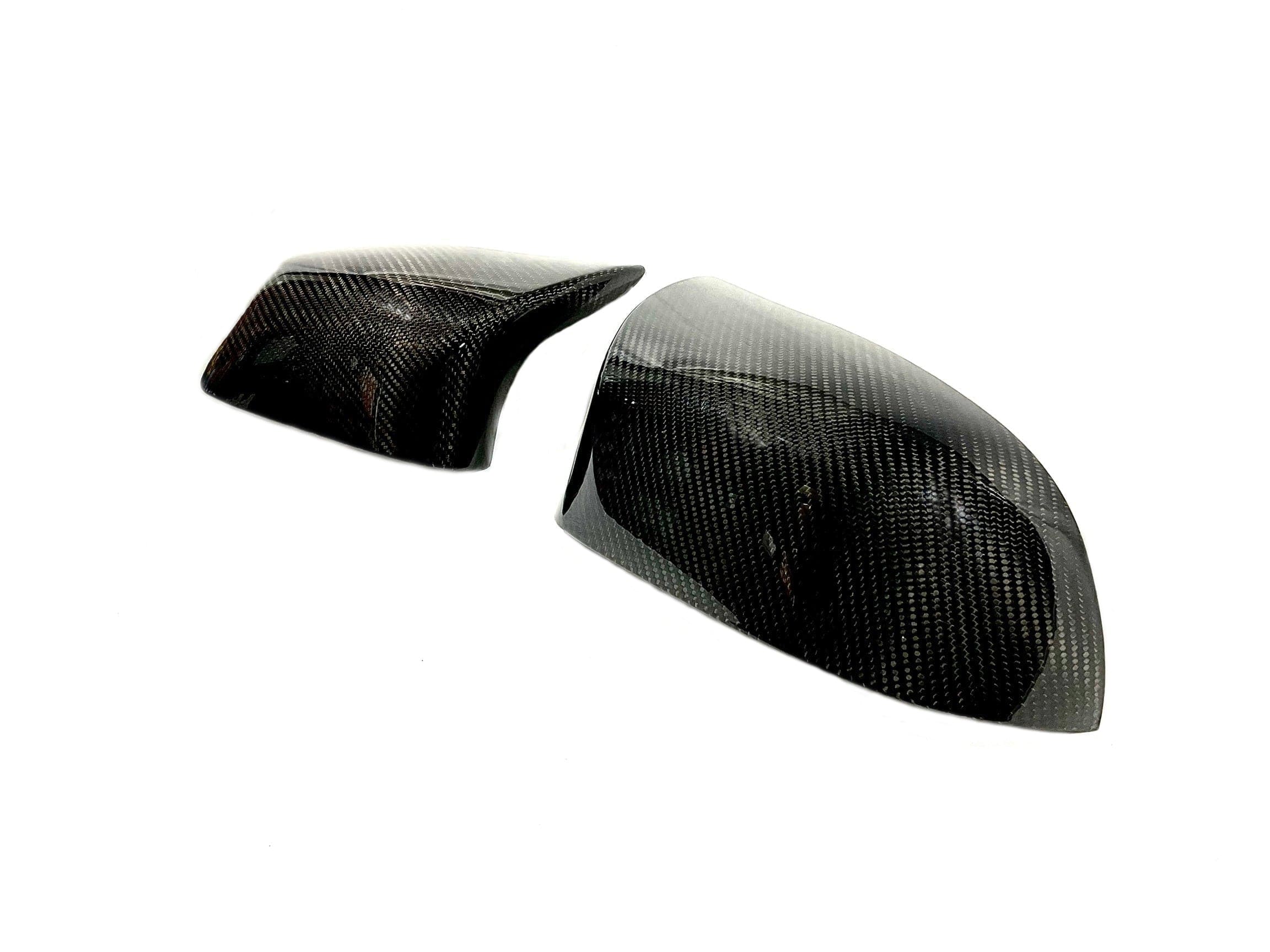 Kies Motorsports — installed on-vehicle shot of Kies Carbon X3 Series F15 / F16 F25 / F26 Dry Carbon Fiber M Inspired Mirror Cap Replacement