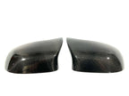 Kies Motorsports — front angle view of Kies Carbon X3 Series F15 / F16 F25 / F26 Dry Carbon Fiber M Inspired Mirror Cap Replacement