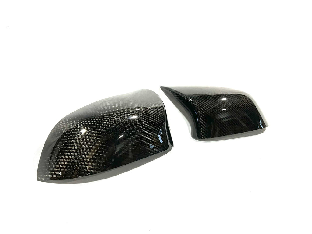 Kies Motorsports — rear angle view of Kies Carbon X3 Series F15 / F16 F25 / F26 Dry Carbon Fiber M Inspired Mirror Cap Replacement