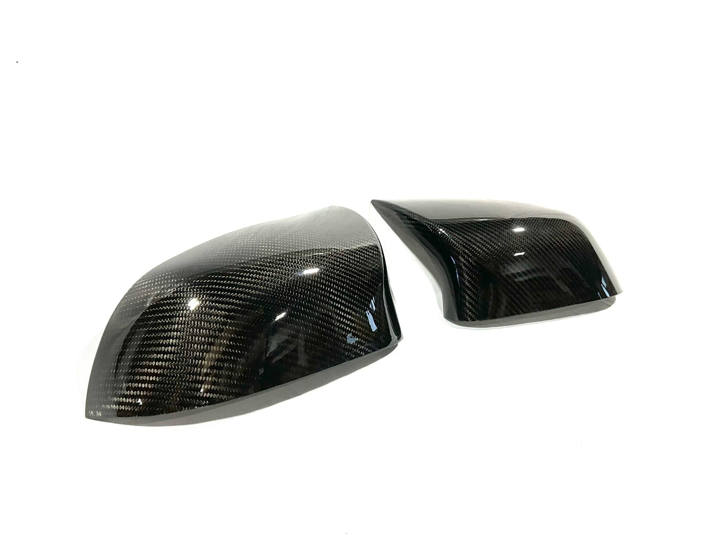 Kies Motorsports — rear angle view of Kies Carbon X3 Series F15 / F16 F25 / F26 Dry Carbon Fiber M Inspired Mirror Cap Replacement