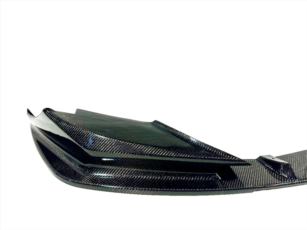 Kies Motorsports — installed on-vehicle shot of Kies Carbon BMW F90 M5 (2021-2022) Carbon Fiber Front Lip
