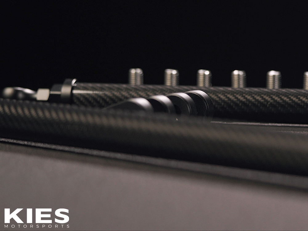Kies Motorsports — front close-up of KIES Executive Line G8x S58 Carbon Fiber Strut Brace | G80, G81 M3, G82, G83 M4, G87 M2