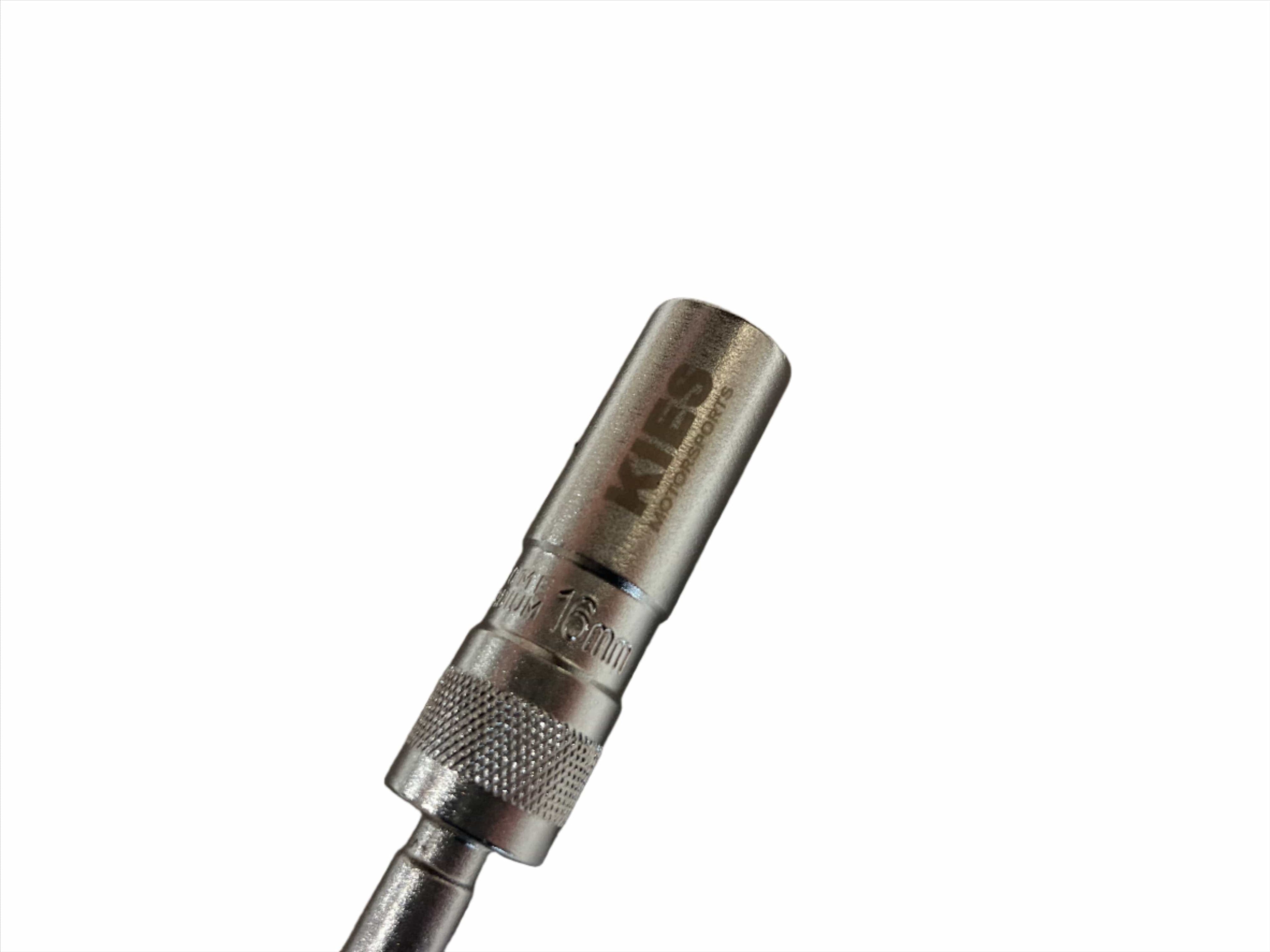 Kies Motorsports — Kies 16mm spark plug socket close-up showing 12-point interior and thin wall design