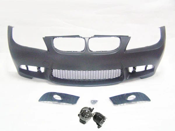 Kies Motorsports — installed on-vehicle shot of Kies Motorsports 2006-2008 BMW E90 PRE-LCI "M3 Style" Front Bumper W/O PDC